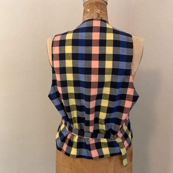Annie Hall! Vintage 50’s/60’s cotton plaid vest. - Picture 5 of 12